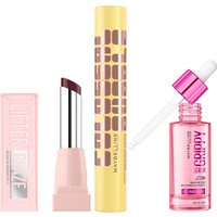 Maybelline Viral Favourites Make Up Bundle with Grippy Primer, Colossal Mascara and Lifter Glaze Lip Balm (Various Shades) - Espresso Kiss