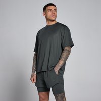 Myprotein UK MyProtein MP Men's Hybrid Oversized Mesh T-Shirt - Washed Black - XS