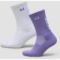 Image of Myprotein MP Move Club Running Socks (2 pack) - Dusted Grape - UK 9-11