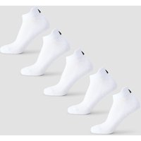 Image of Myprotein MP Unisex Trainer Socks (5 Pack) - White - UK 9-11