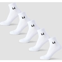Image of Myprotein MP Unisex Ankle Socks (5 Pack) - White - UK 6-8