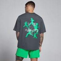 Image of Myprotein MP Men's Velocity Graphic T-Shirt - Dark Grey / Green - L