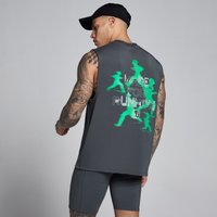 Image of Myprotein MP Men's Velocity Graphic Tank - Dark Grey / Green - XXXL