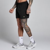 Image of Myprotein MP Men's Training 5 Woven Short - Black / Light Lime - M