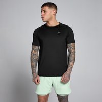 Image of Myprotein MP Men's Training T-Shirt - Black / Light Lime - XXXL