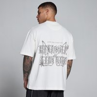 Image of Myprotein MP Men's Lift Graphic Washed Oversized Cotton T-Shirt - Vintage White - S