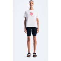 Women's Sketched Blocks Essential Tee - White
