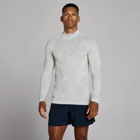Image of Myprotein MP Men's Tempo Pillar Graphic Seamless 1/4 Zip - Chrome - L
