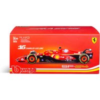Bburago F1 2024 Ferrari SF-24 With Leclerc Helmet 1:43 Scale Model