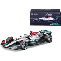 Bburago F1 Mercedes Benz W13 E Performance 2022 With Russell Helmet 1:43 Scale Model