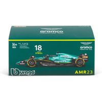 Bburago F1 Aston Martin 2023 AMR23 With Stroll Helmet 1:43 Scale Model