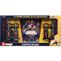 Bburago F1 Red Bull Racing 4 Pack Max Verstappen Four Times World Champion 1:43 Scale Collectible Set