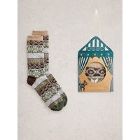 Gemütliche Herrensocken in Geschenkbox - Einheitsgröße