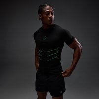 Image of Myprotein MP Men's Hero Muscle Fit Seamless T-Shirt - Washed Black/Alpha Green - S