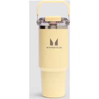 Image of Myprotein Myprotein Recycled Metal Top Handle Straw Bottle 900ml - Butter
