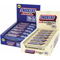 Image of Myprotein HiProtein Bars - Twin Pack - Snickers White HiProtein Bar - Snickers Original HiProtein Bar - 24Bars