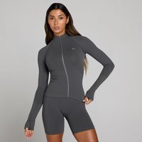 Image of Myprotein MP Women's Tempo Ultra Seamless Full Zip Jacket - Robust Grey - L