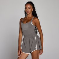 Image of Myprotein MP Women's Velocity Contrast Pleated All In One - Ash Grey - L
