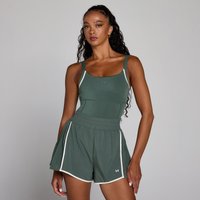 Image of Myprotein MP Women's Velocity Contrast Pleated All In One - Cloudy Green - M
