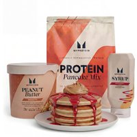 Myprotein UK MyProtein Pancake Bundle - Raspberry - Peanut Butter, Smooth - Golden Syrup