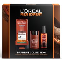 L'Oréal Paris Men Expert Barber's Collection Gift Set: Shower Gel, Moisturiser and Beard Oil Complete Barber Club Trio