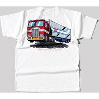 Transformers x THUMBS Optimus Prime Oil Spill T-Shirt White - XXL