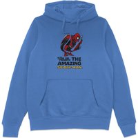 Marvel Comics x Zavvi Exclusive Spiderman Web Head Premium Heavyweight Hoodie - Blue - 3XL