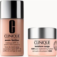 Clinique Even Better Makeup Foundation SPF 15 & Moisture Surge 100H Hydrator Moisturiser Bundle (Various Shades) - CN 28 IVORY