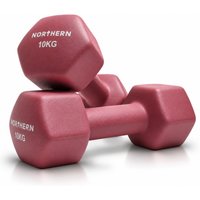 Image of Myprotein Northern Neoprene Hex Dumbbells – Dusk Pink - 10kg