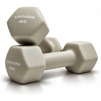 Image of Myprotein Northern Neoprene Hex Dumbbells – Natural Stone - 4kg