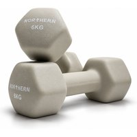 Image of Myprotein Northern Neoprene Hex Dumbbells – Natural Stone - 6KG
