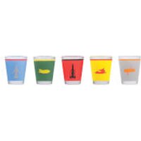 Thunderbirds Mini Glasses - Set of 5 - 11.00 Thunderbirds Mini Glasses - Set of 5