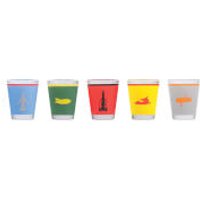 Thunderbirds Mini Glasses - Set of 5