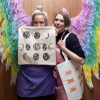 Make your Own Lino Printed Cushion Cover or T-Towel Creative Workshop for Two