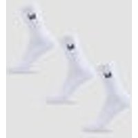 Myprotein UK MP Unisex Crew Socks (3 Pack) - White - UK 9-11