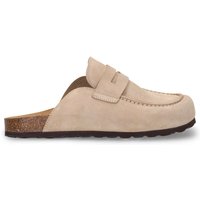 Manfieldschuhe 15% Rabatt auf bequeme beigefarbene VelourslederClogs