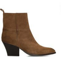 Manfieldschuhe 20% Rabatt auf taupefarbene VelourslederStiefeletten mit Absatz