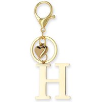 Manfieldschuhe Goldfarbener TaschenCharm Buchstabe H