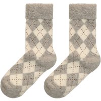 Manfieldschuhe Grau karierte Socken