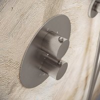 Saniclear Exclusive Stripes rond inbouw thermostaat met inbouwdeel RVS