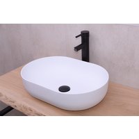 Saniclear Fabiana solid surface waskom 50x35cm mat wit