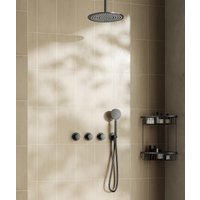 Saniclear Plus inbouw regendouche met 30cm hoofddouche en plafondarm verouderd ijzer - gunmetal