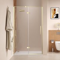 Saniclear Pure douchedeur 110cm geborsteld messing - mat goud