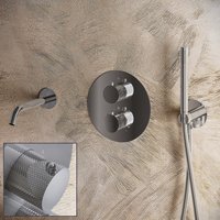 Saniclear Talpa Curved inbouw badkraan rond chroom