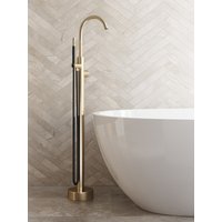 Saniclear Brass Pro vrijstaande badkraan messing geborsteld - goud mat