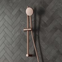 Saniclear Copper glijstangset met Vision handdouche geborsteld koper