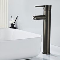 Saniclear Iron verhoogde wastafelkraan verouderd ijzer - gunmetal