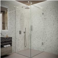 Saniclear Modern douchecabine 100x80 met 80cm deur anti-kalk chroom