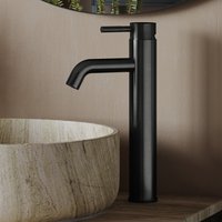 Saniclear Plus Stripes hoge wastafelkraan verouderd ijzer - gunmetal