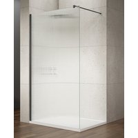 Saniclear Ridge inloopdouche 90x200cm ribbelglas gunmetal